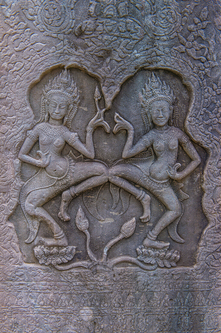 Details im Angkor Thom in Siem Reap, Kambodscha