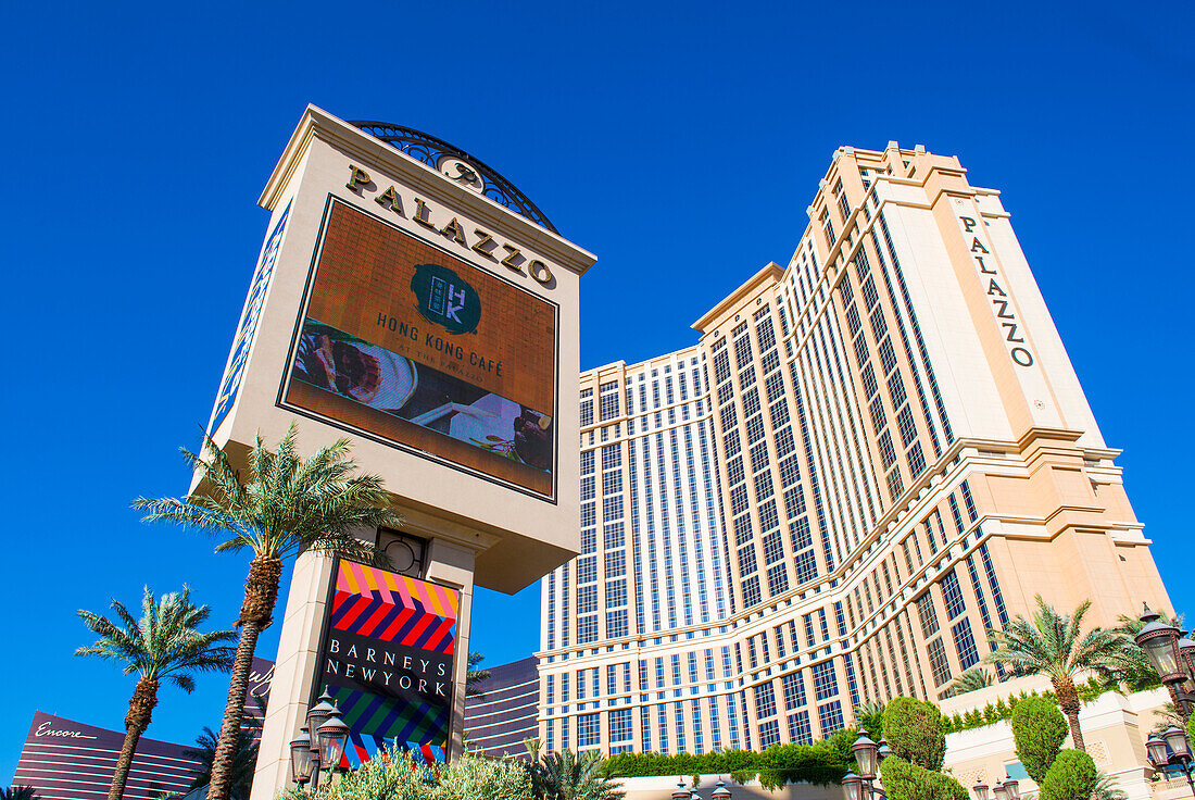 The Palazzo hotel and Casino in Las Vegas. Palazzo hotel opened in 2008 and it is the tallest completed building in Las Vegas