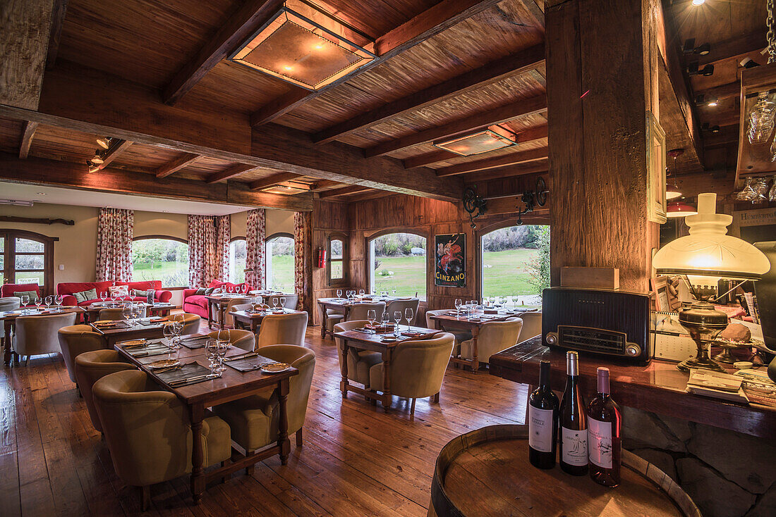 Restaurant at Tremun Kau Yatun Hotel de Campo, El Calafate, Santa Cruz Province, Argentinian Patagonia, Argentina