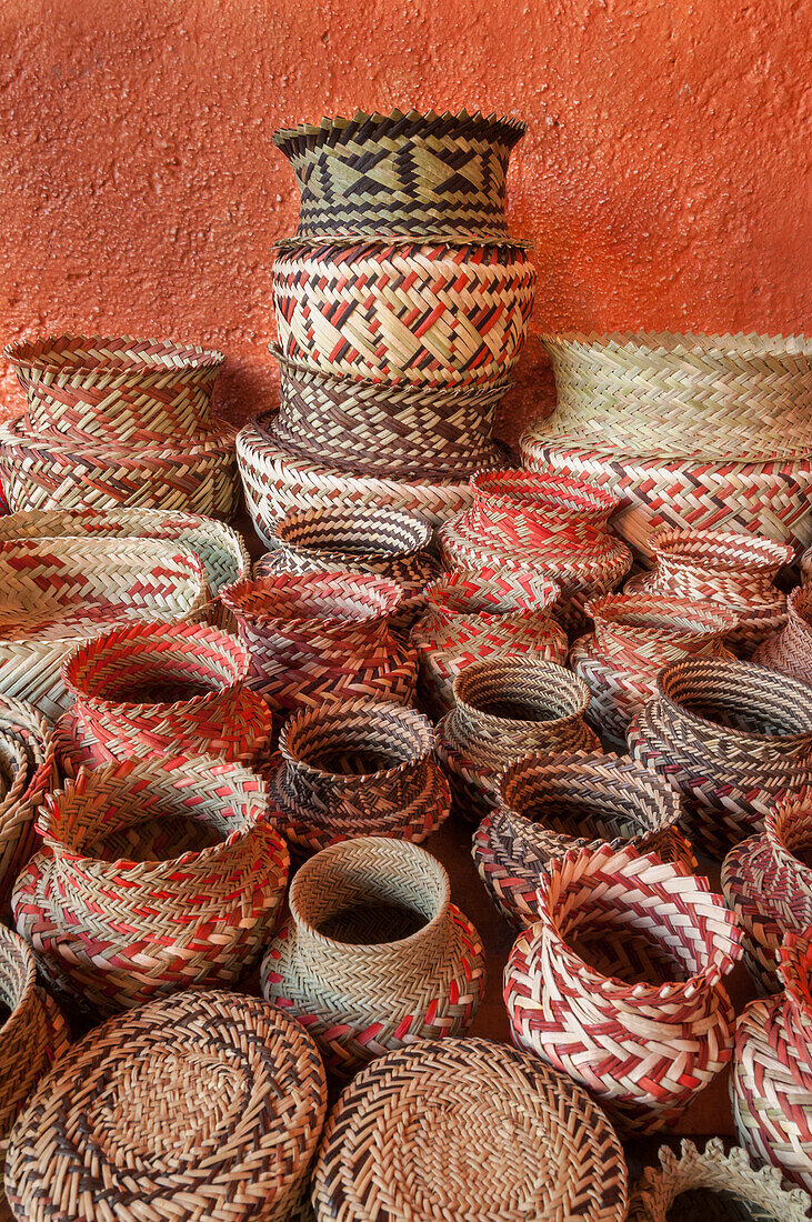 Tarahumara woven baskets; Copper Canyon, Chihuahua, Mexico.
