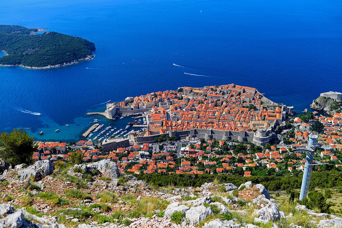 Views of the Old Town of Dubrovnik from above