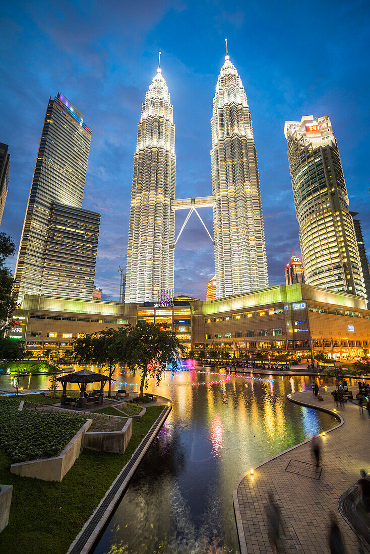 Petronas Twin Towers at night, Kuala Lumpur, Malaysia