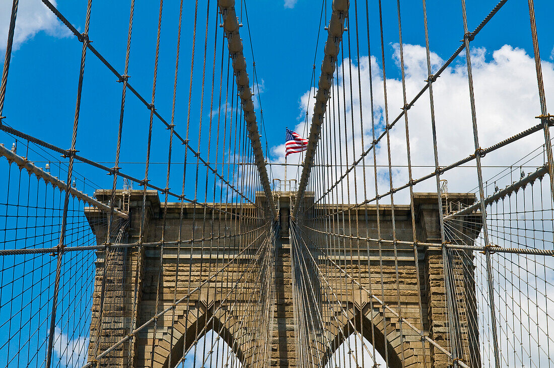 The Brooklyn bridge in New York city