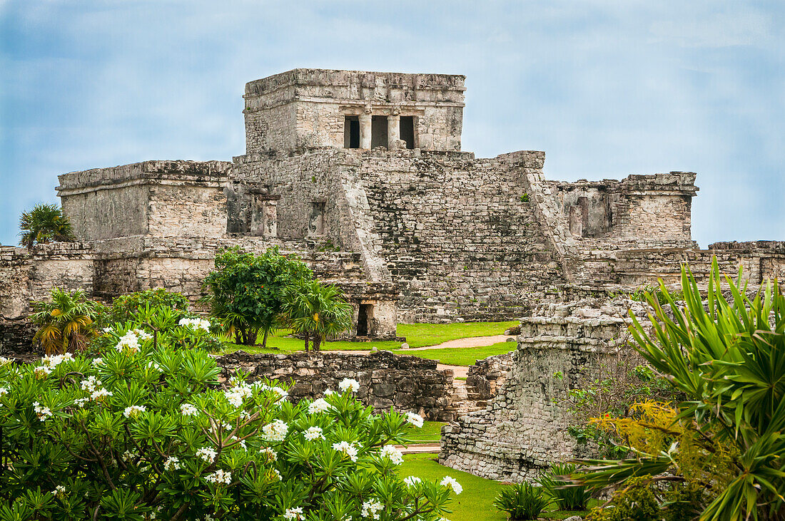 El Castillo at Tulum Maya ruins, Yucatan Peninsula, Mexico.