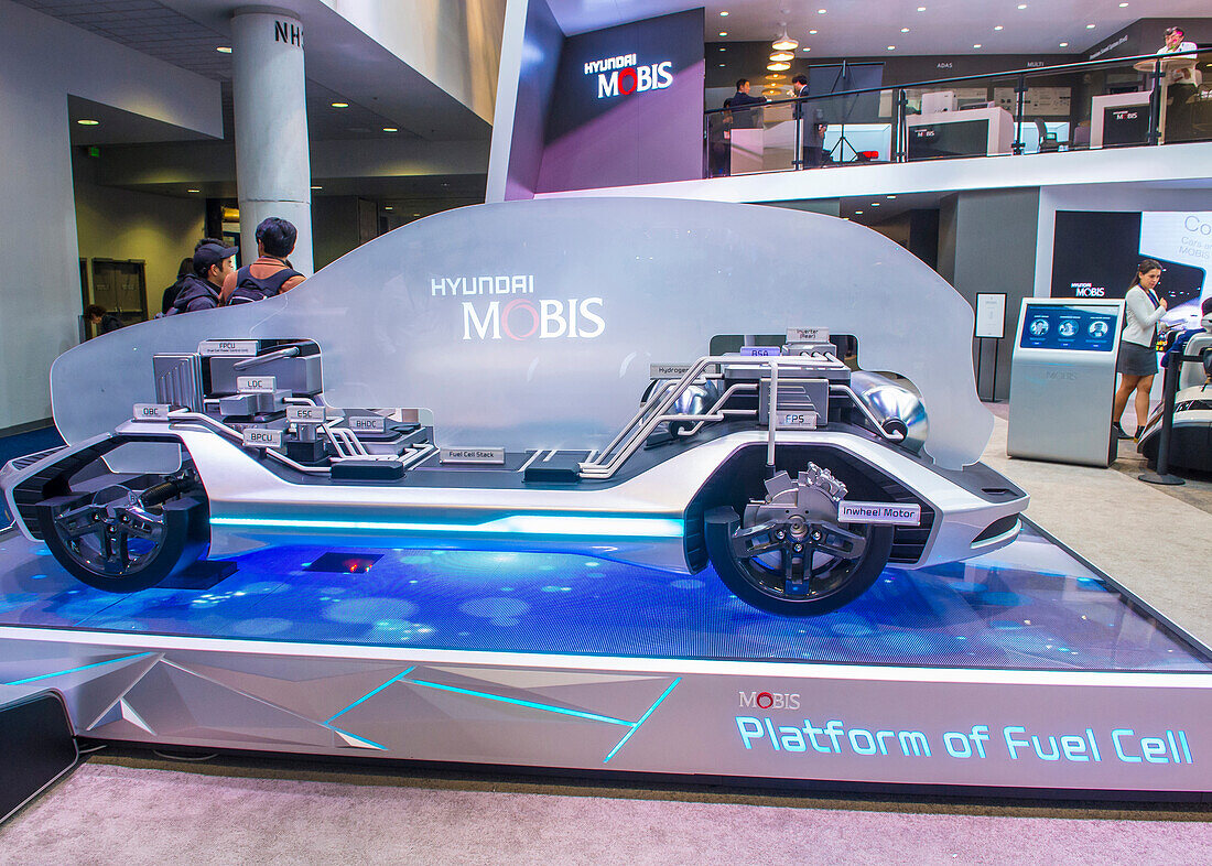 The Hyundai Mobis Concept car at the CES Show in Las Vegas. CES is the world's leading consumer-electronics show.