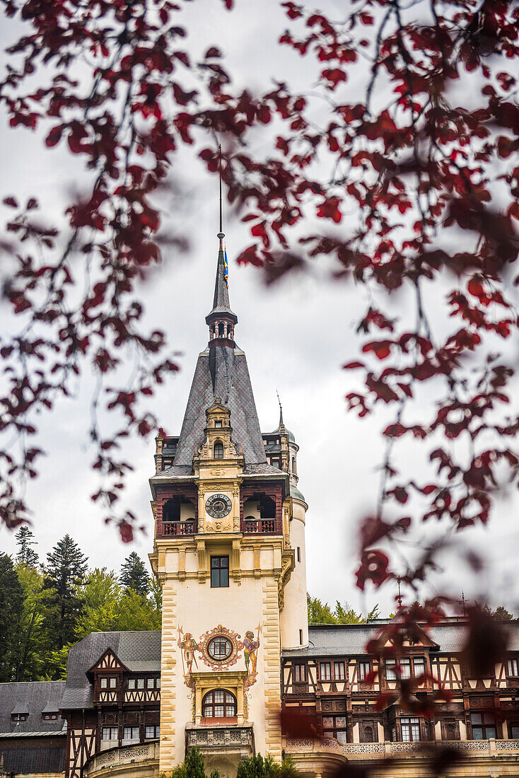 Peles Castle, a palace near Sinaia, Transylvania, Romania