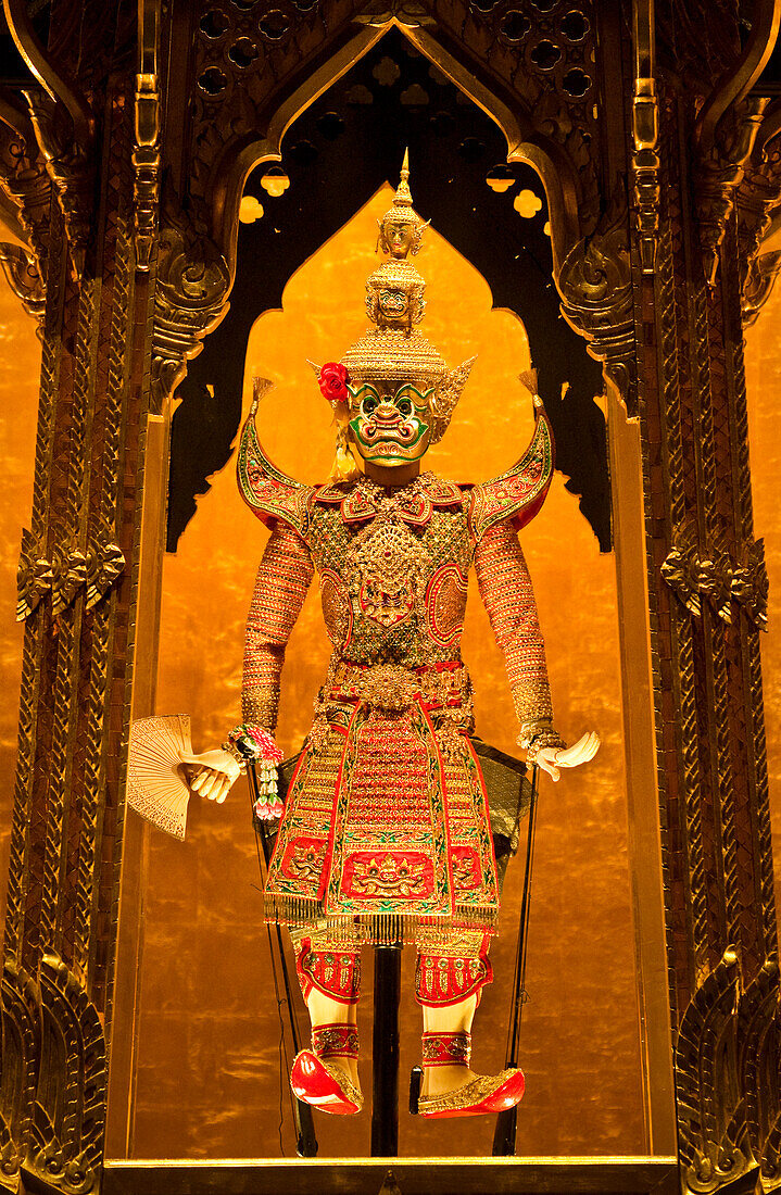 Thai puppet on display at Aksra Theatre in Bangkok, Thailand.
