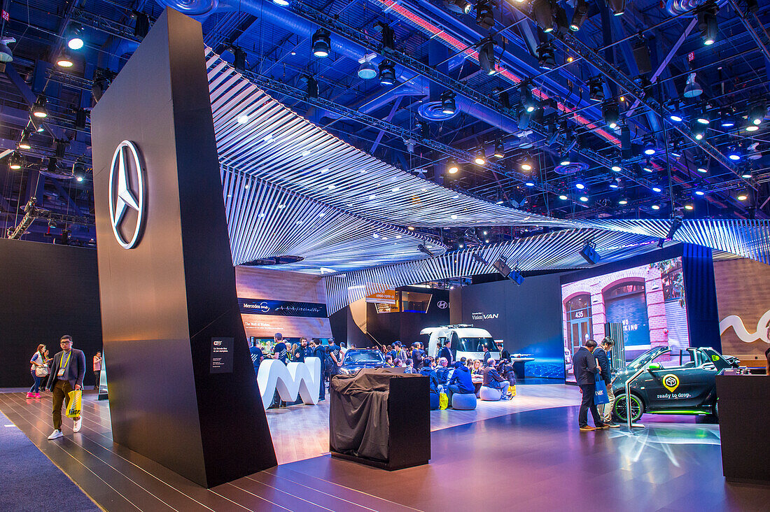 The Mercedes booth at the CES Show in Las Vegas. CES is the world's leading consumer-electronics show.