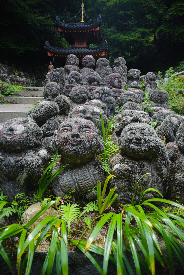 Der buddhistische Tempel Otagi Nenbutsu-ji im Stadtviertel Arashiyama in Kyoto, Japan