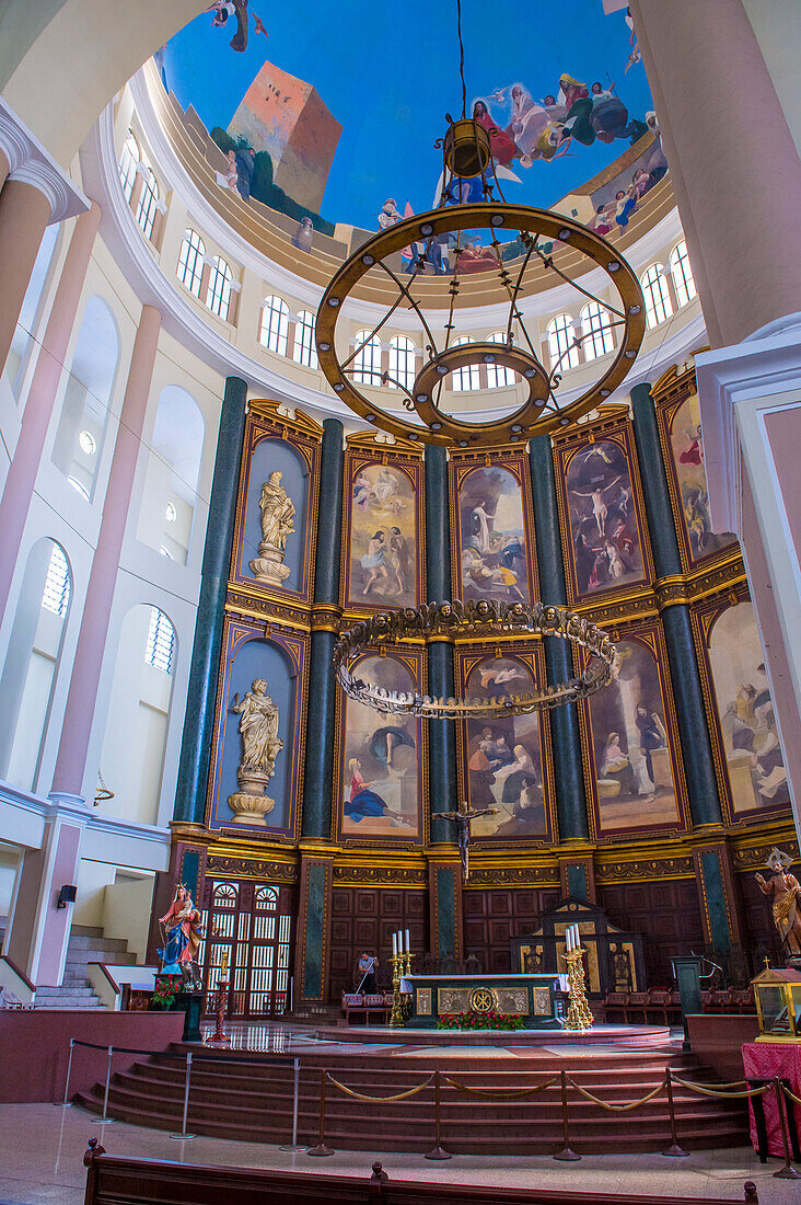 The interior of the Cathedral in San Salvador , El Salvador. The Cathedral was completed and inaugurated on March 19, 1999