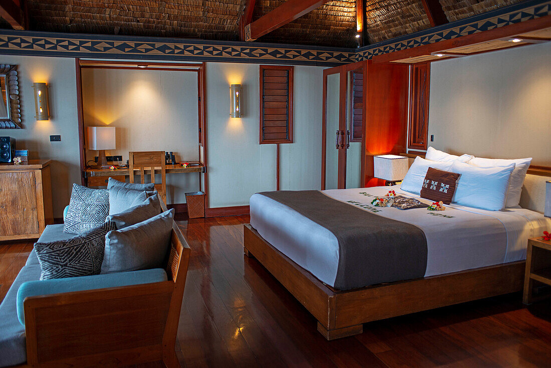Im Inneren eines Zimmers Villen im Malolo Island Resort und Likuliku Resort, Mamanucas Inselgruppe Fidschi