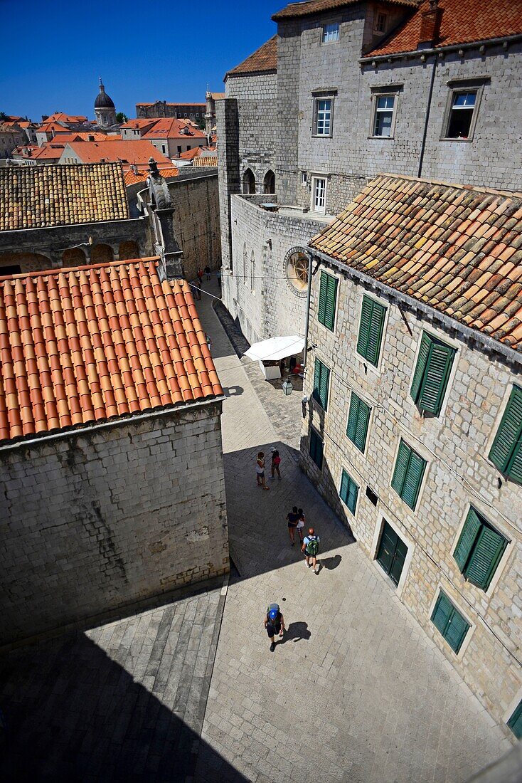 View of the Old Town from the walls of Dubrovnik, Croatia