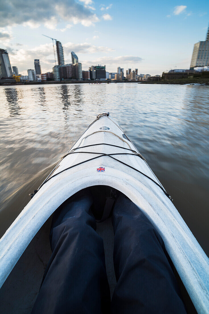 Kayaking on the River Thames, London, England