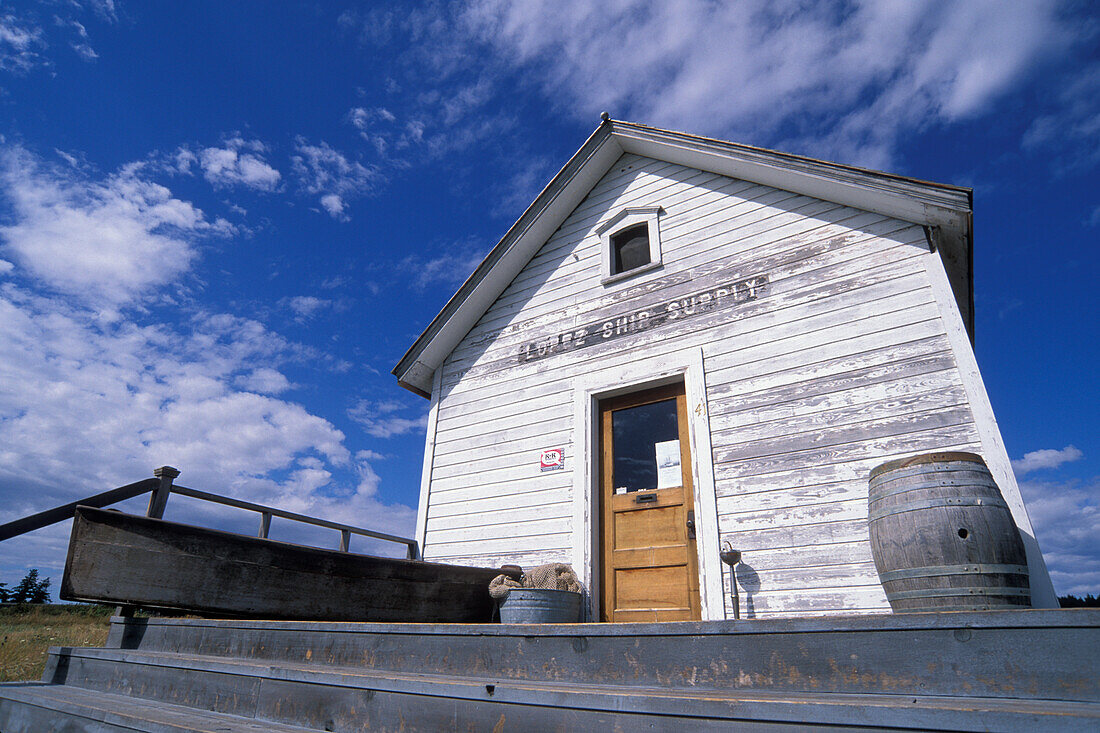 Lopez Ship Supply Gebäude; Lopez Island, San Juan Islands, Washington.