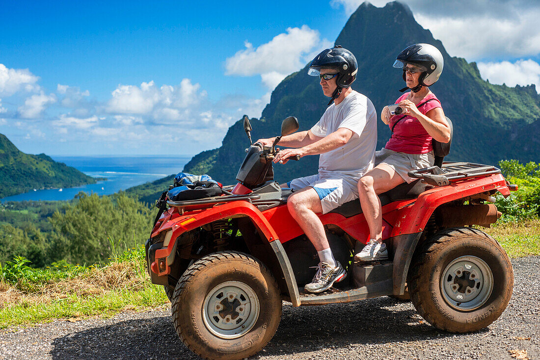 Quad safari tour in Moorea, Windward Islands, Society Islands, French Polynesia, Pacific Ocean