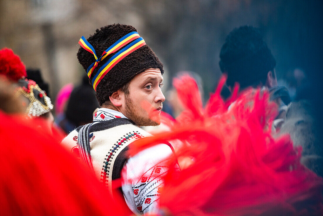 New Year Bear Dancing Festival, Comanesti, Moldova, Romania