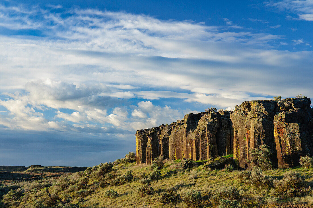 Basalt columns in the potholes area of Columbia National Wildlife Refuge, Washington.