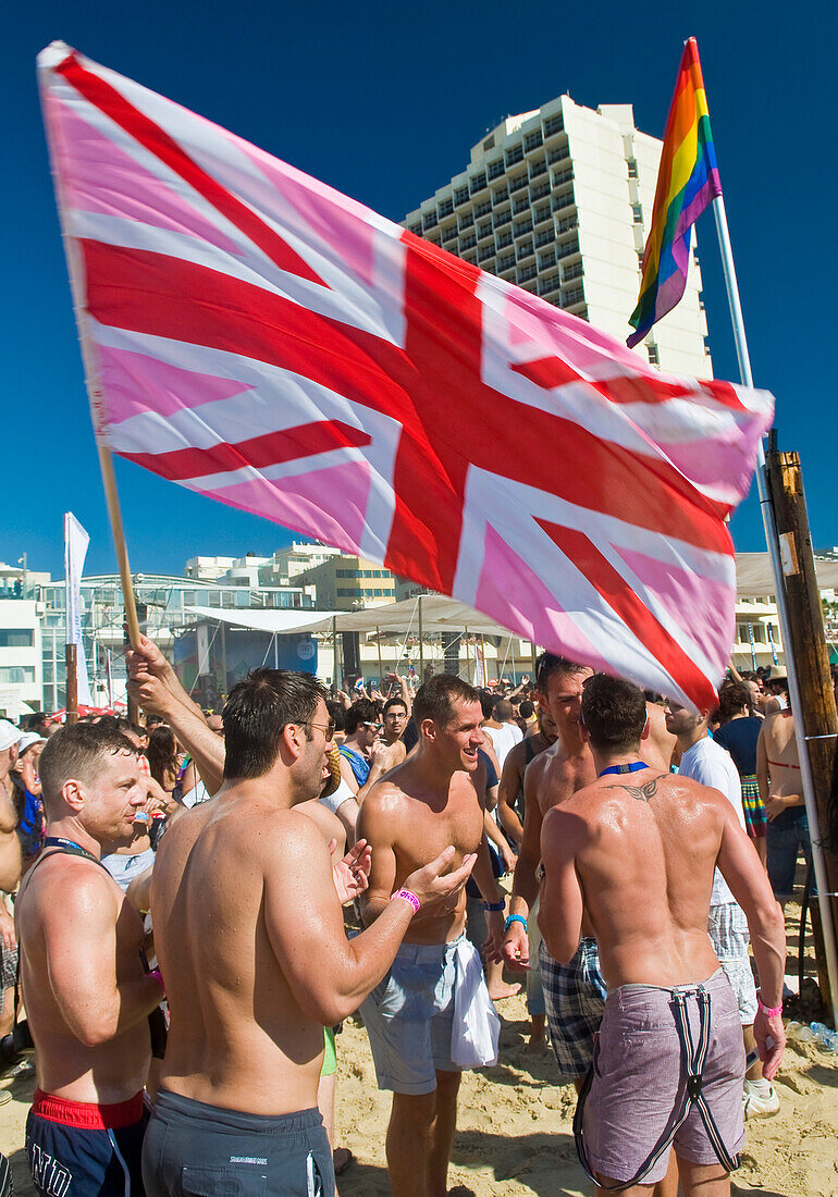 Beach party at Gordon beach followed the annual Gay pride in Tel Aviv