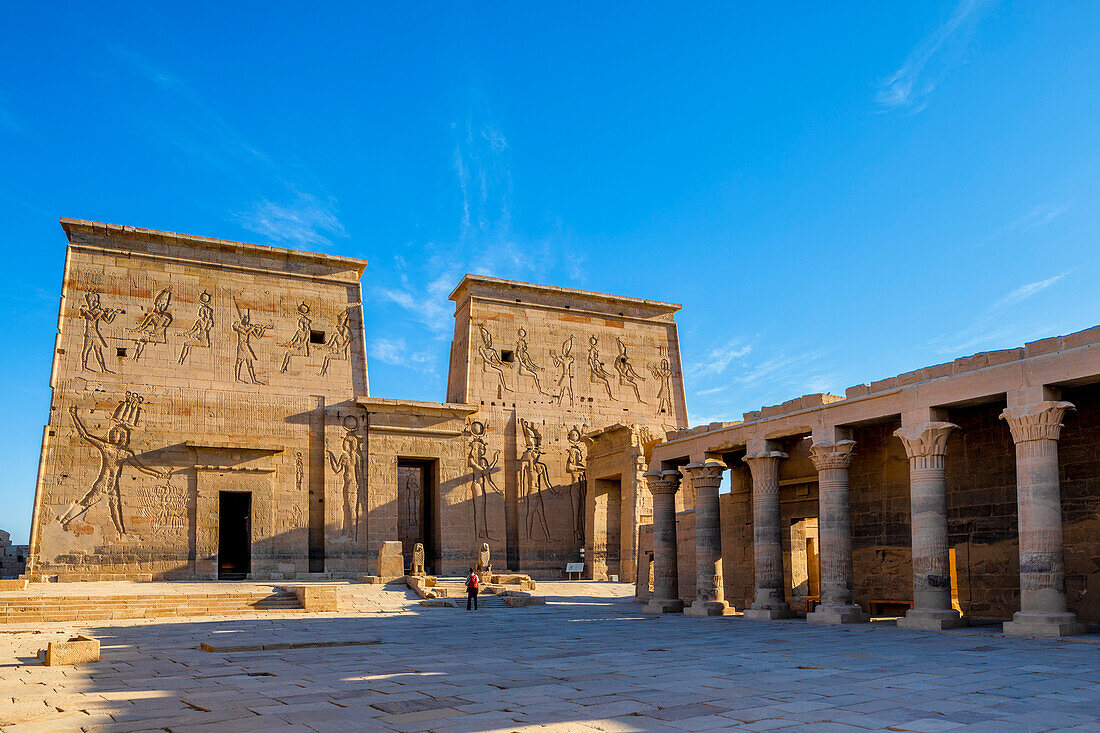The Temple of Isis at the Philae Temple Complex, UNESCO World Heritage Site, Agilkia Island, Aswan, Egypt, North Africa, Africa