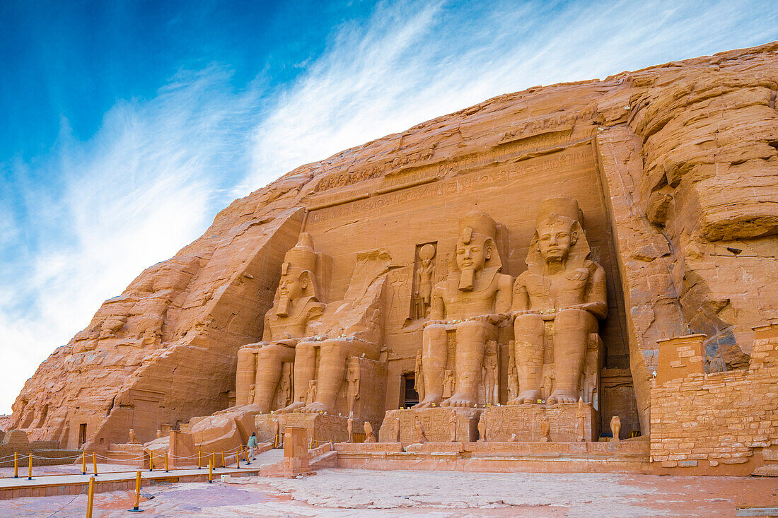 Der Große Tempel des Ramses II, Abu Simbel, UNESCO-Welterbe, Ägypten, Nordafrika, Afrika