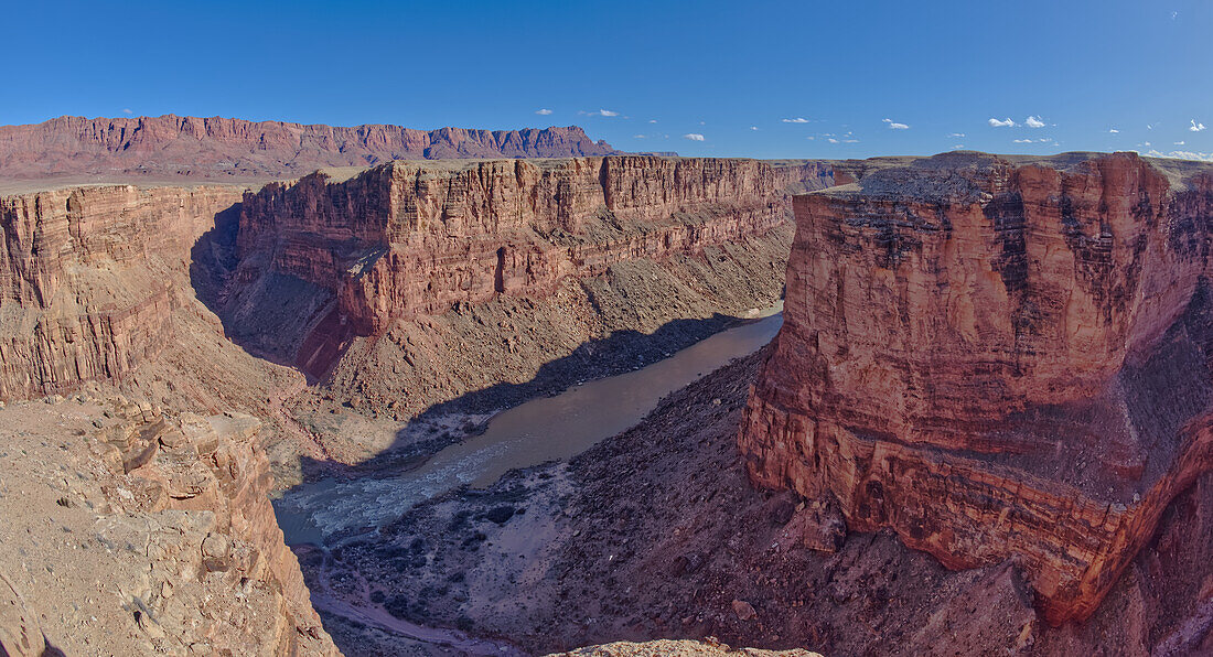 Der Zusammenfluss von Badger Canyon und Colorado River im Marble Canyon, Arizona, Vereinigte Staaten von Amerika, Nordamerika