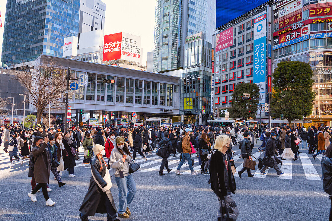 Shibuya crossing, Tokyo, Honshu, Japan, Asia