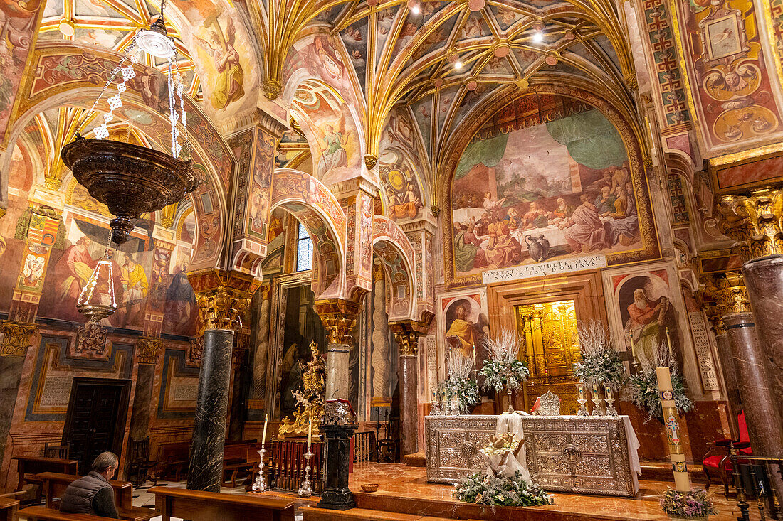 The Tabernacle Chapel of The Mosque (Mezquita) and Cathedral of Cordoba, UNESCO World Heritage Site, Cordoba, Andalusia, Spain, Europe