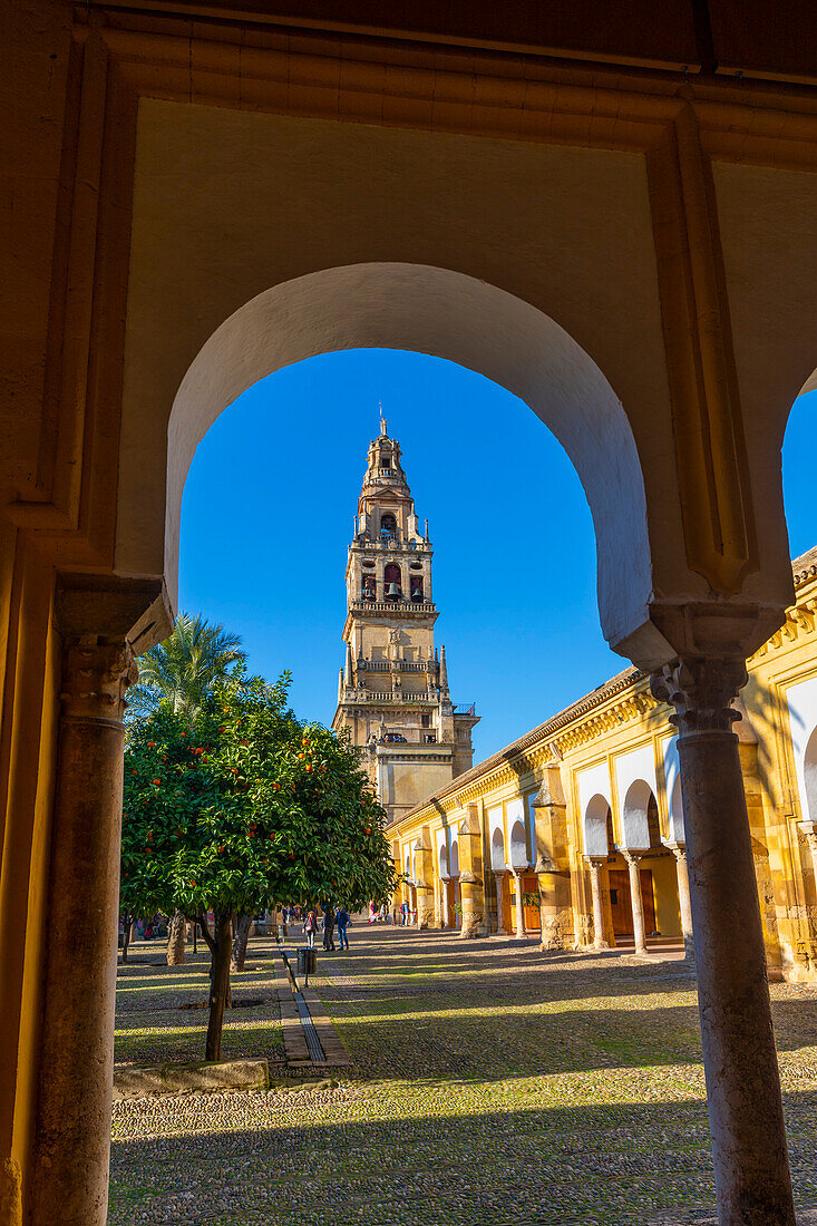 Die Moschee (Mezquita) und Kathedrale von Córdoba und die umliegende Galerie, UNESCO-Weltkulturerbe, Córdoba, Andalusien, Spanien, Europa