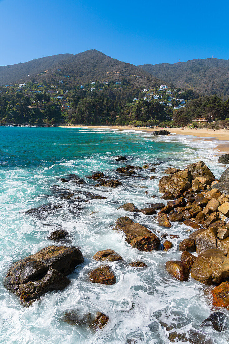 Zapallar beach, Zapallar, Petorca Province, Valparaiso Region, Chile, South America