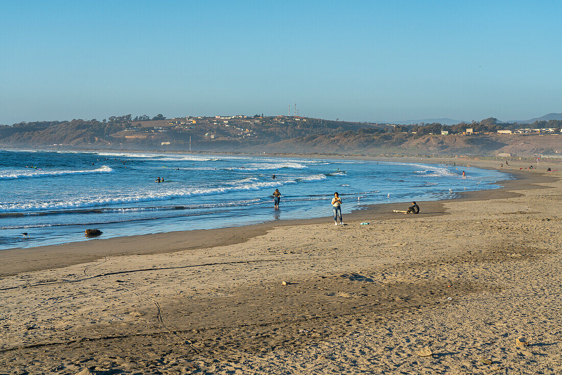 La Boca beach, Concon, Valparaiso Province, Valparaiso Region, Chile, South America