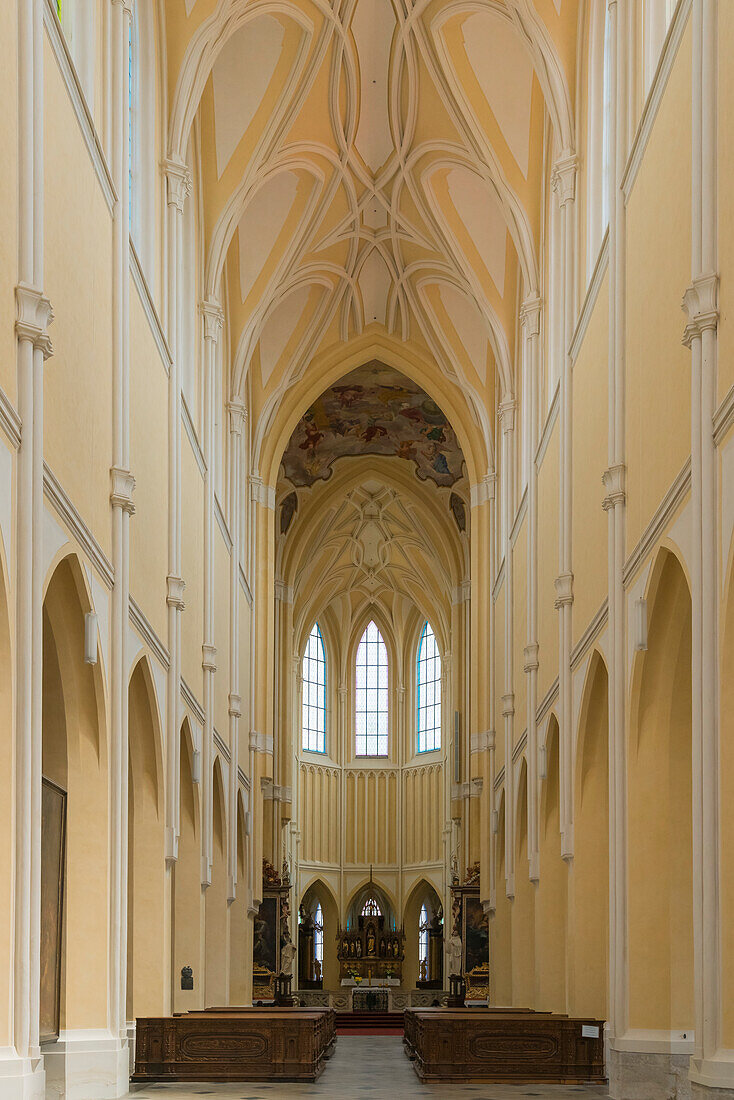Interior of Cathedral of Assumption of Our Lady and St. John the Baptist, UNESCO World Heritage Site, Kutna Hora, Czech Republic (Czechia), Europe