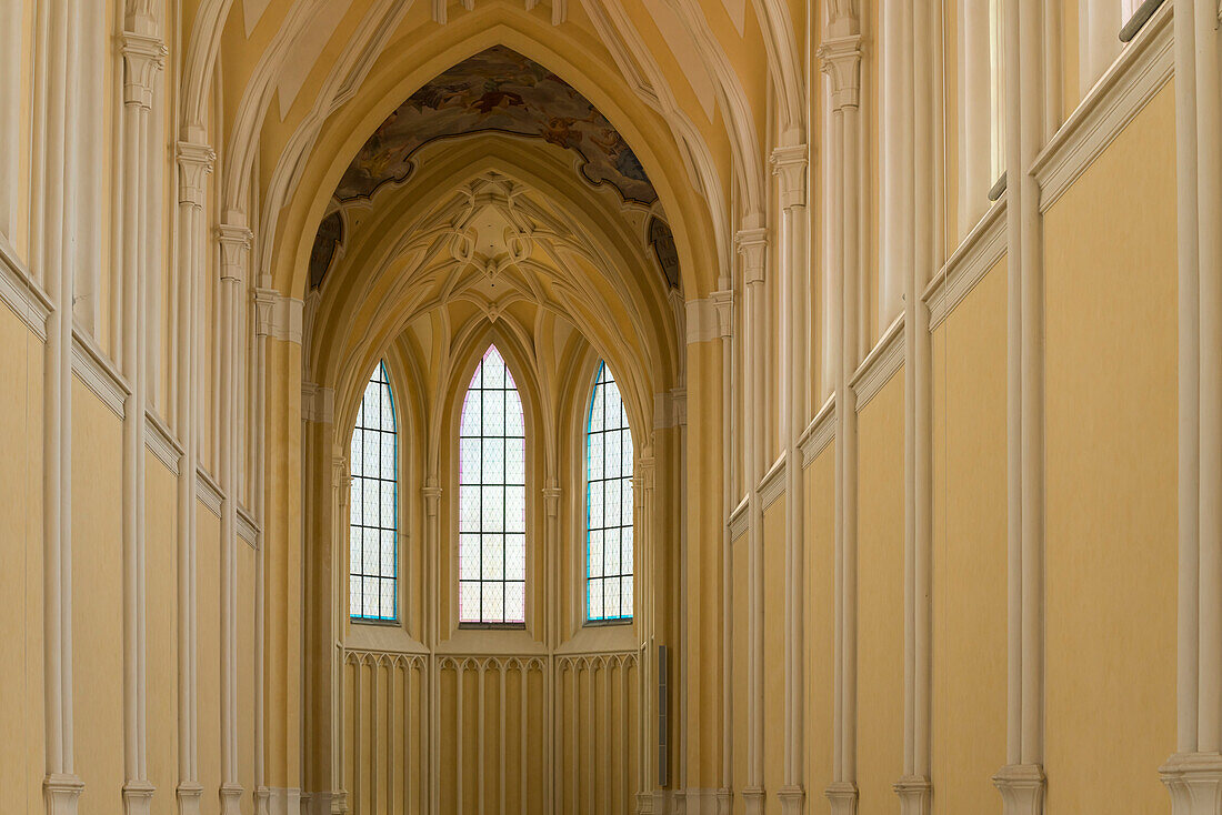 Innenraum der Kathedrale Mariä Himmelfahrt und St. Johannes der Täufer, UNESCO-Welterbe, Kutna Hora, Tschechische Republik (Tschechien), Europa