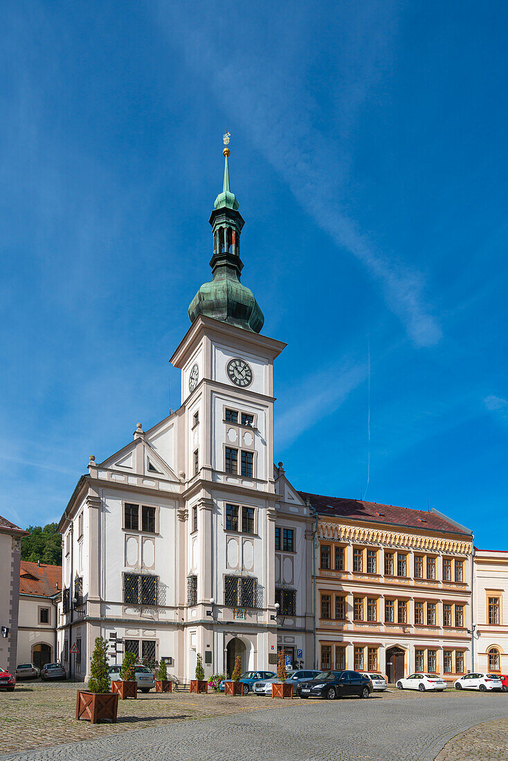 Rathaus, Marktplatz (TG Masaryk-Platz), Loket, Tschechische Republik (Tschechien), Europa