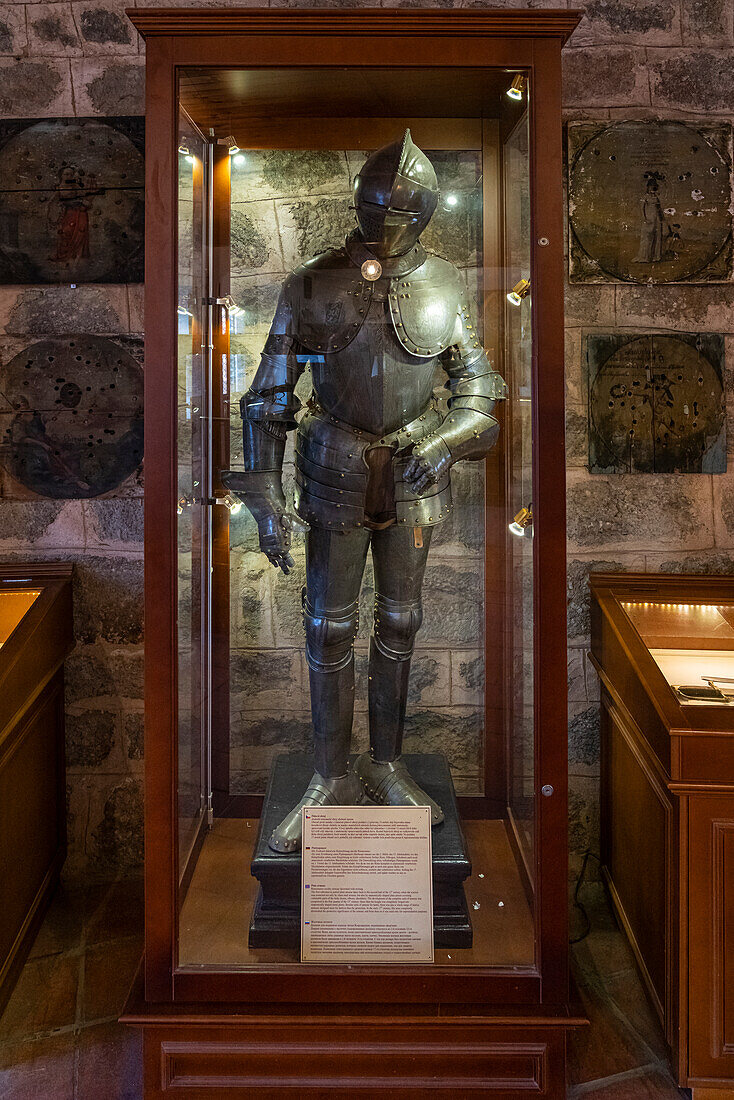 Armour on display at Loket Castle, Loket, Czech Republic (Czechia), Europe