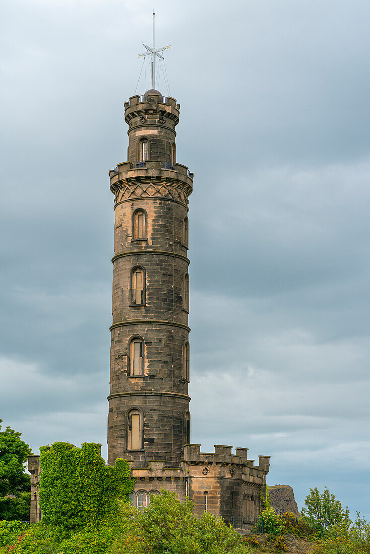 Nelson-Denkmal, Calton Hill, UNESCO-Weltkulturerbe, Edinburgh, Schottland, Vereinigtes Königreich, Europa