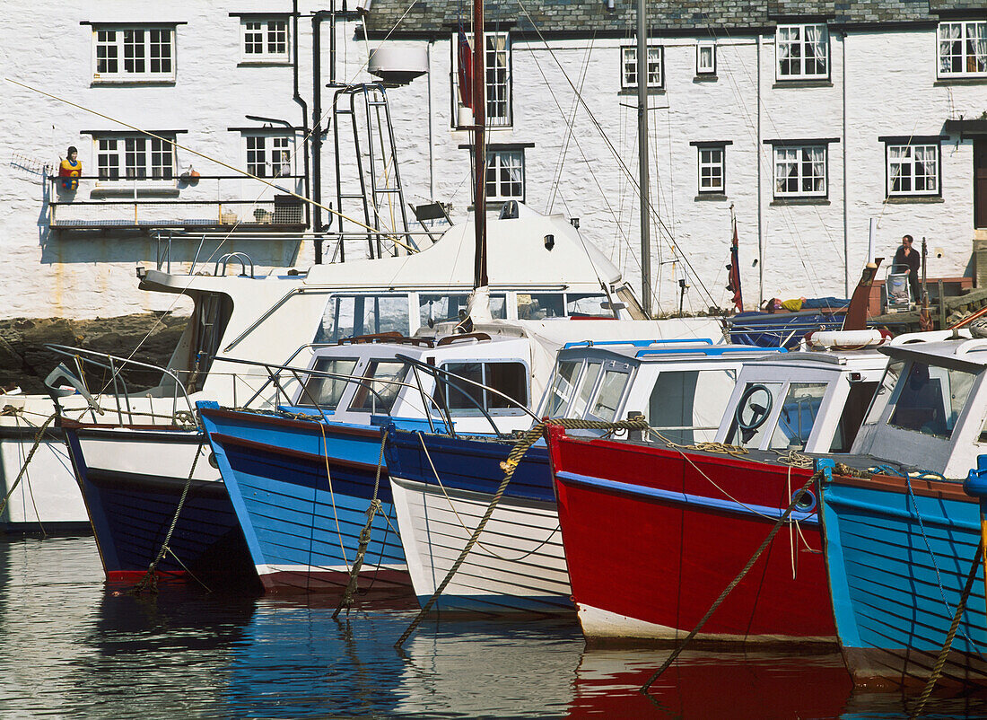 Boats Anchored In Harbour.