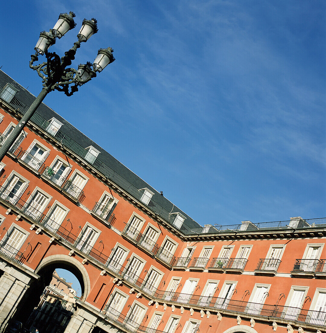 Buildings And Lamp Post In Plaza Major