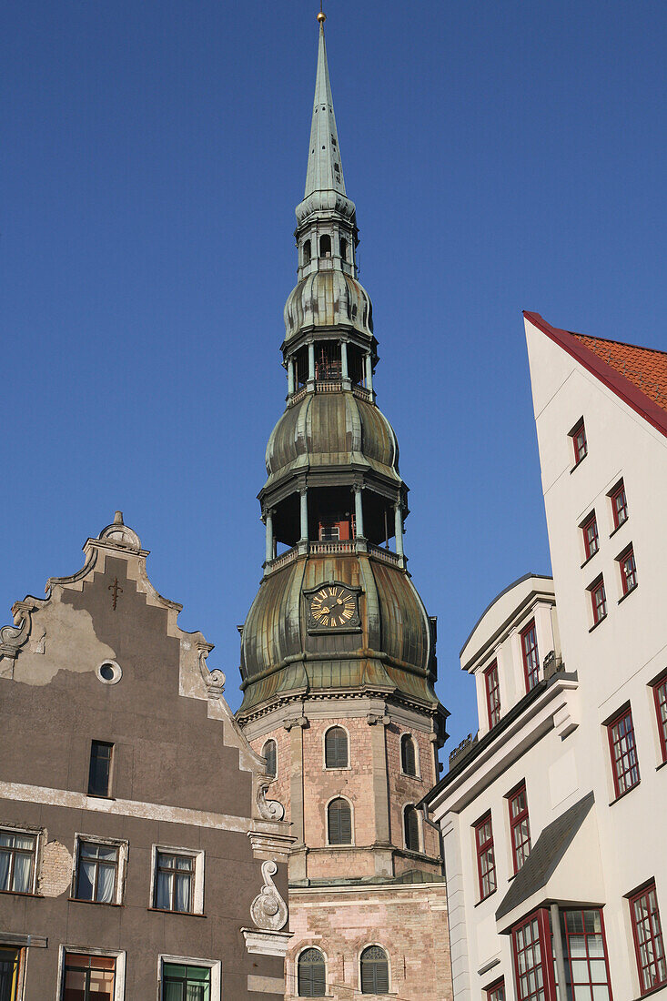 Spire Of St Peter's Church In Old Town
