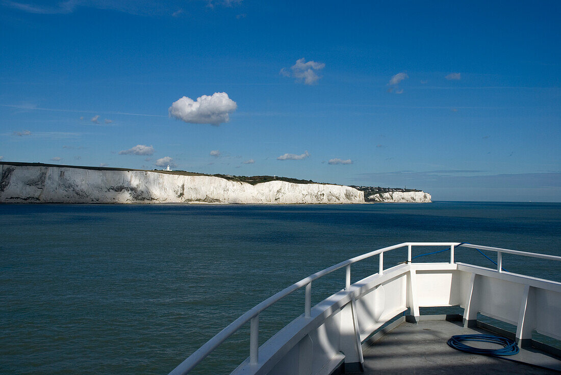 Bow Of Boat And Cliffs Of Dover