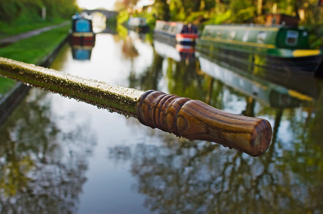 Close Up Of Oar On Shropshire Union Canal.