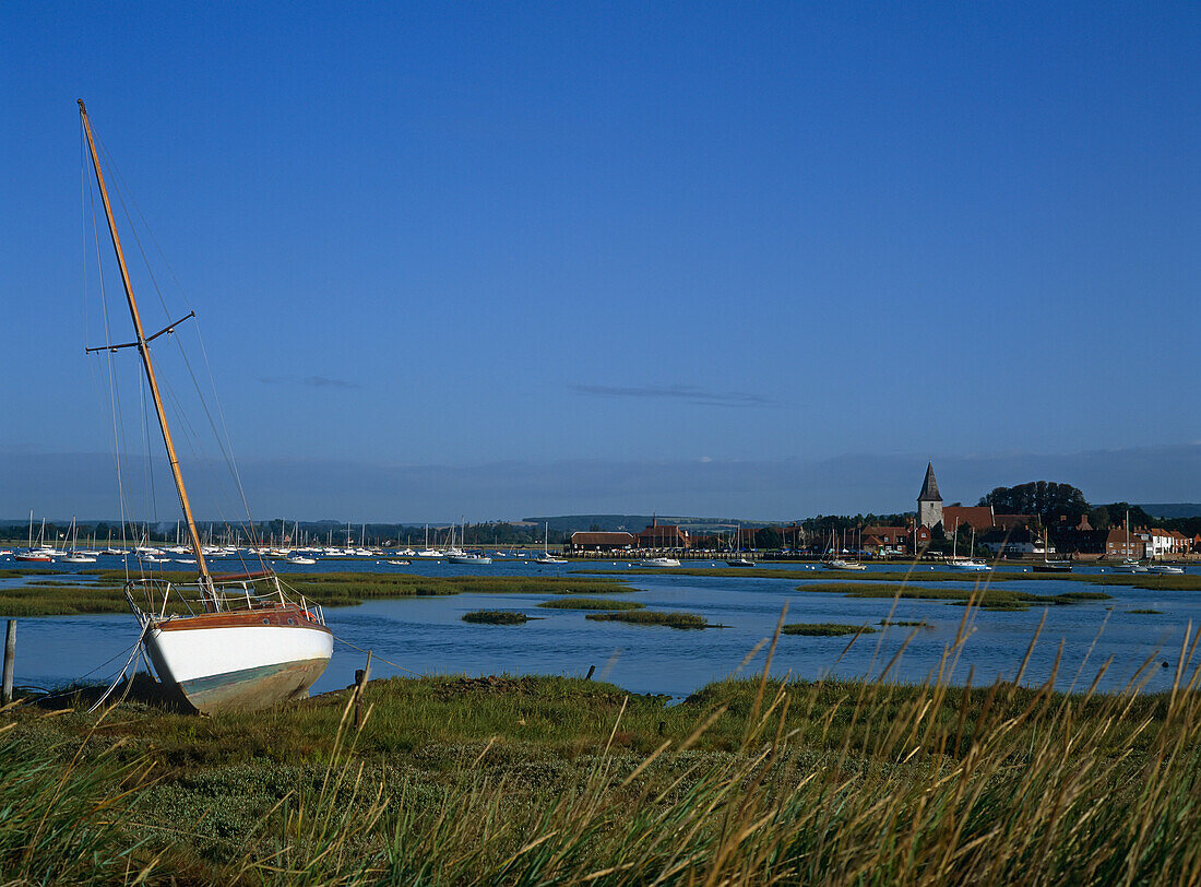 Sailboat Ashore Beside Bosham Harbor