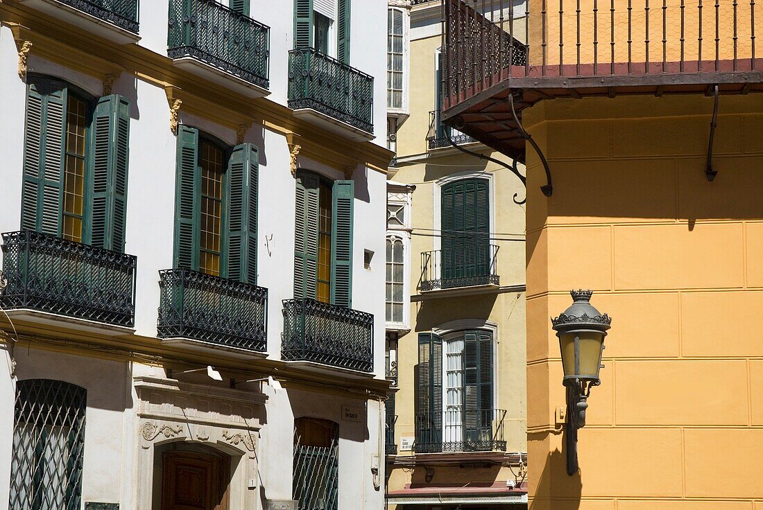Detail von alten Gebäuden in Malaga