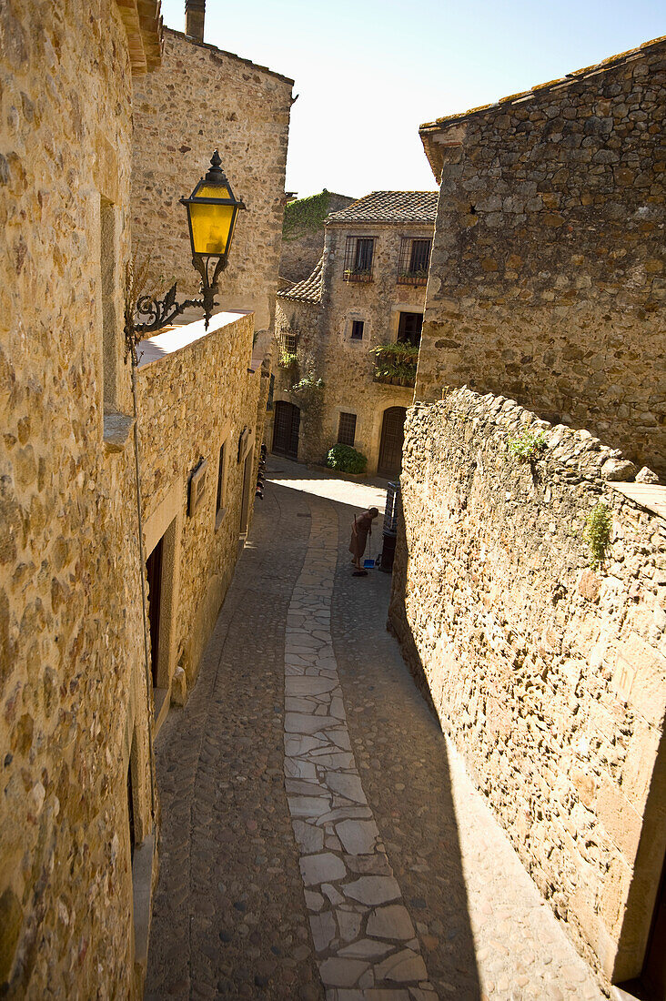 Narrow Street In Medieval Village