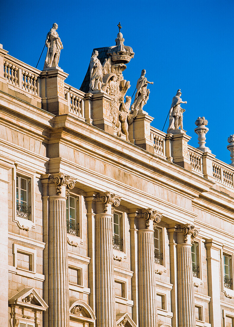 Verziertes Äußeres des Palacio Real, Königspalast