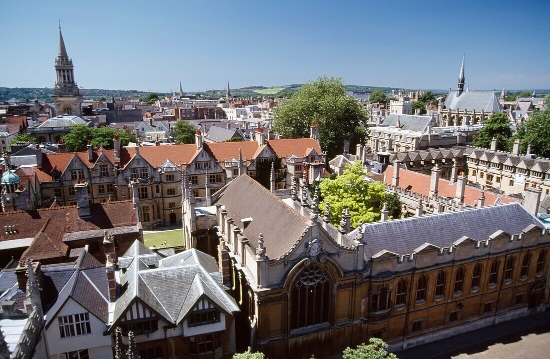 Brasenose College And Lincoln College From Tower Of St Mary The Virgin