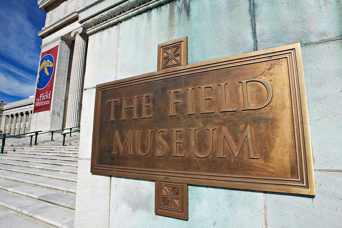 Brass Name Plaque Of Field Museum Of Natural History