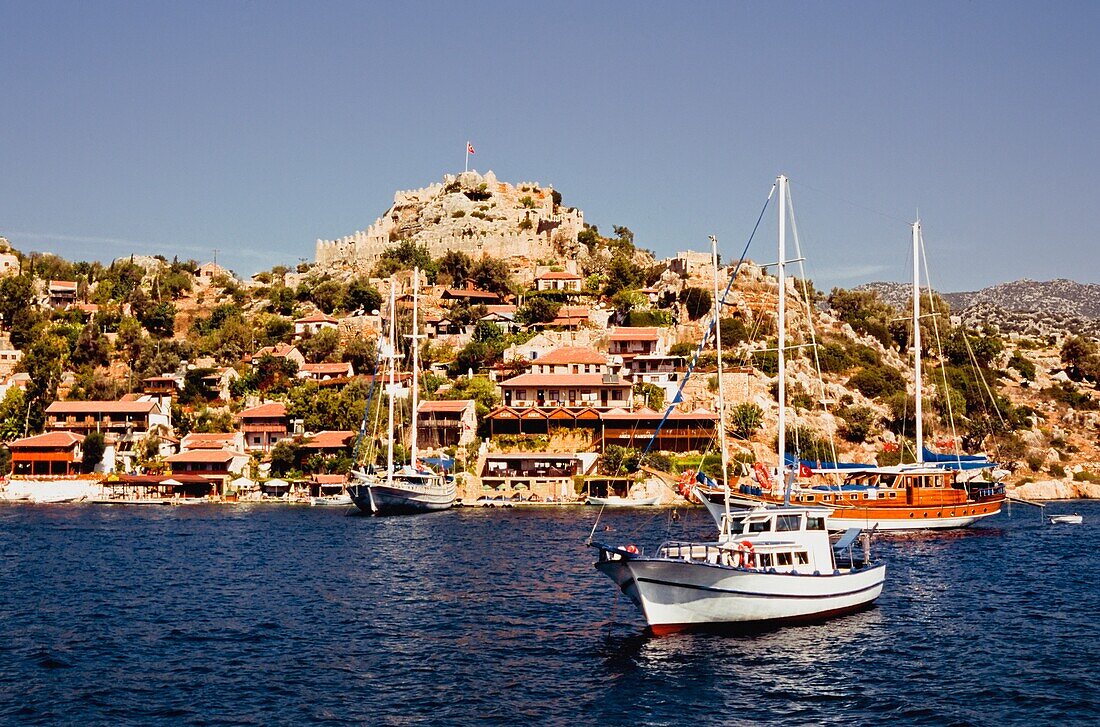 Gulet-Boot vor Anker in Kas