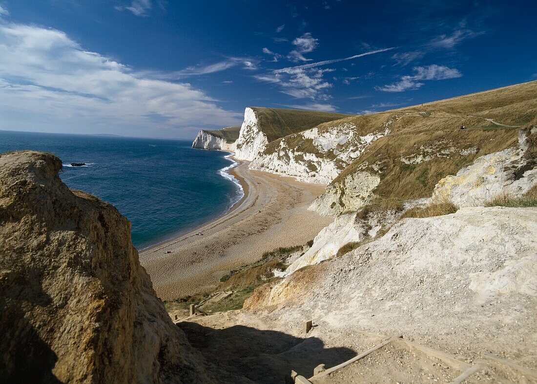 Chalk Cliffs At Lulworth Cove