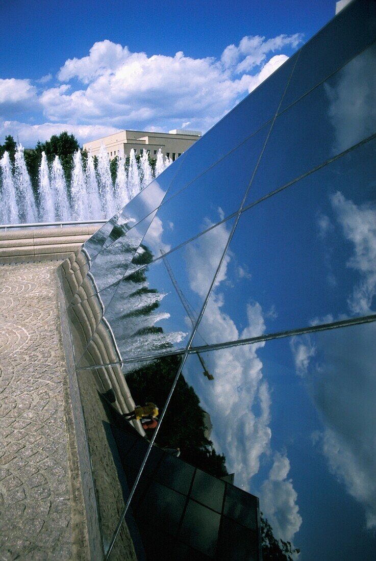 Reflections In Glass Pyramid