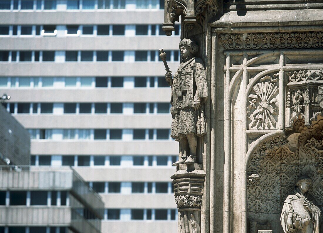 Detail der Statue von Christoph Kolumbus